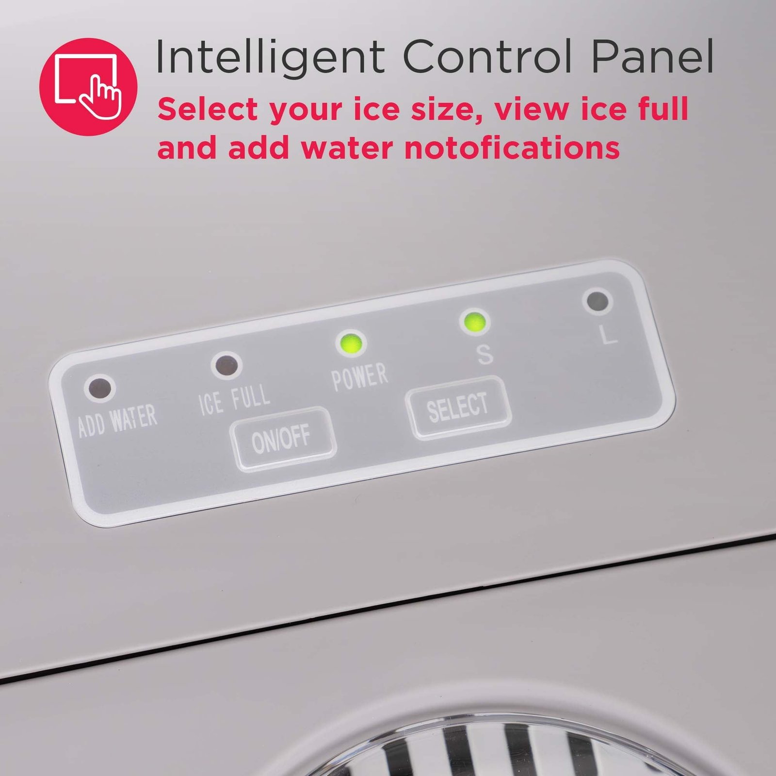 Frigidaire 26 lbs. Ice Maker, Bullet-Shaped Ice, Stainless Steel