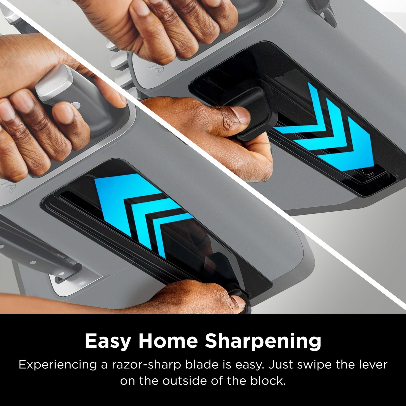 Ninja Foodi NeverDull 10-Piece Essential Knife System with Sharpener, Stainless Steel, K12010 Black/Gray