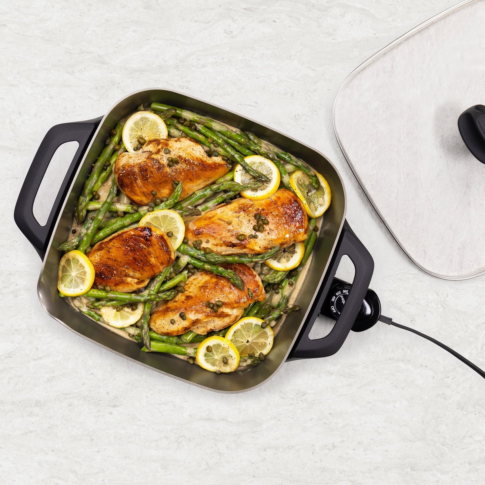 Presto 12-inch Ceramic Electric Skillet with Glass Cover, 07120