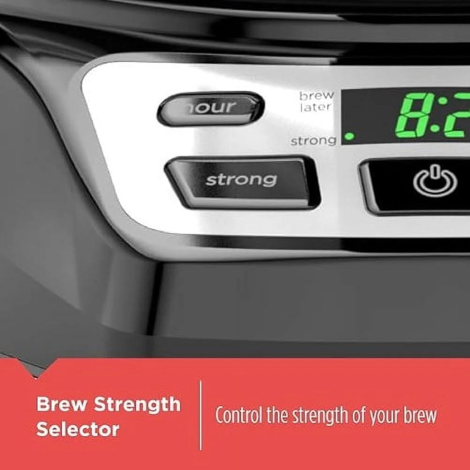 BLACK+DECKER 12-Cup Programmable Drip Coffee Maker with Custom Brew Strength, Black