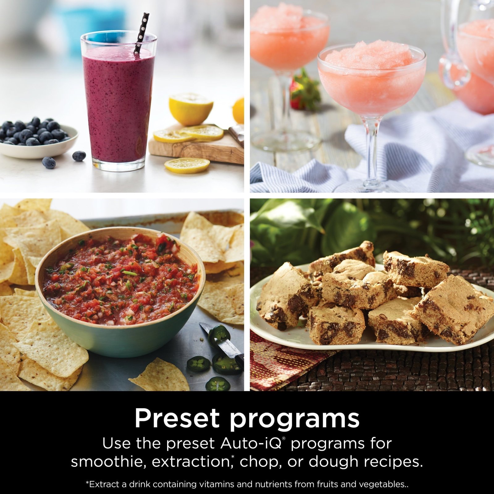 Ninja Grand Kitchen System 1200, Blender & Food Processor Combo, 4 Presets, Auto-iQ® Programs, 64 oz Processor Bowl, 72 oz Pitcher, 1200 W, Dishwasher Safe, KS500