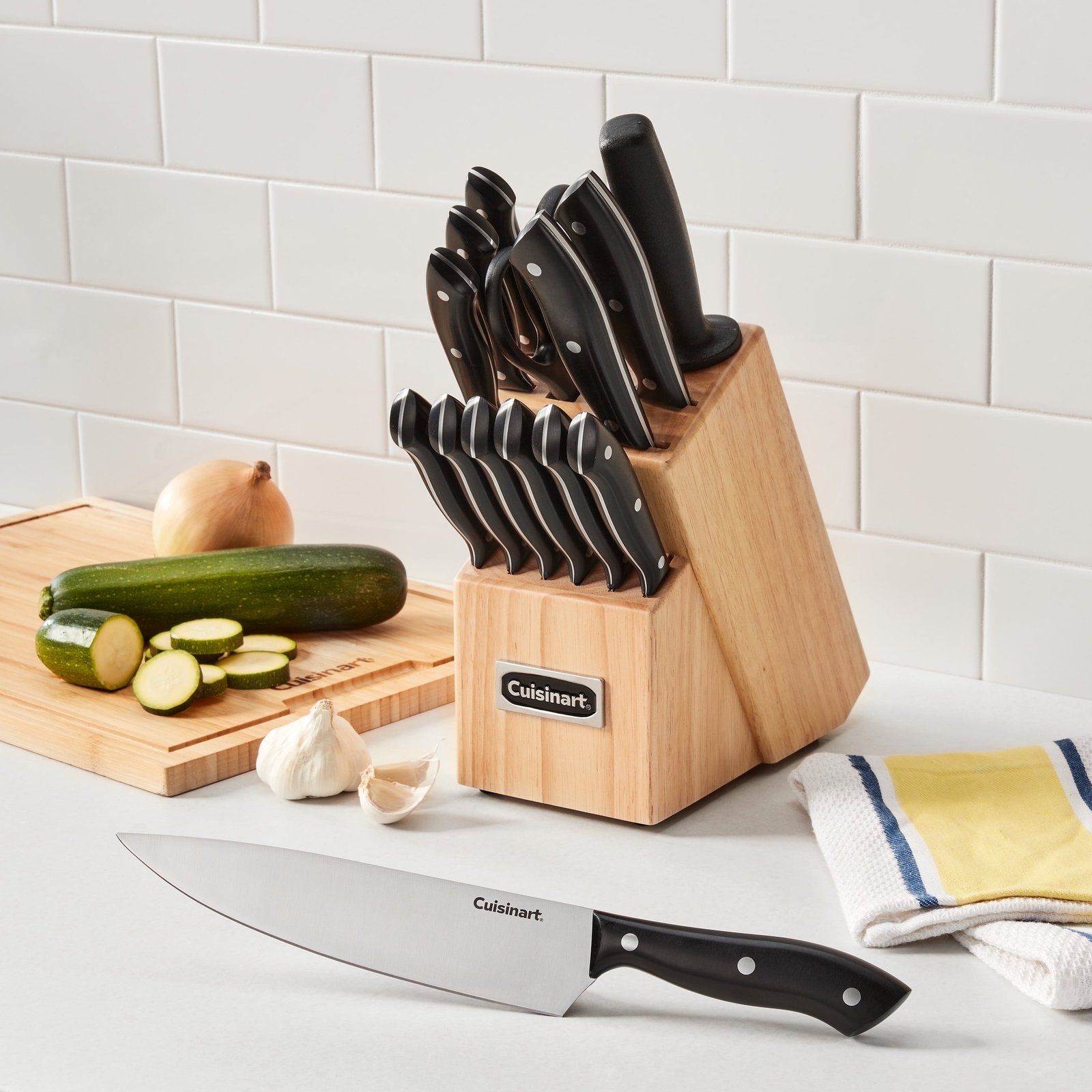 Cuisinart Classic Triple Rivet Stainless Steel 15 Piece Knife Block Set