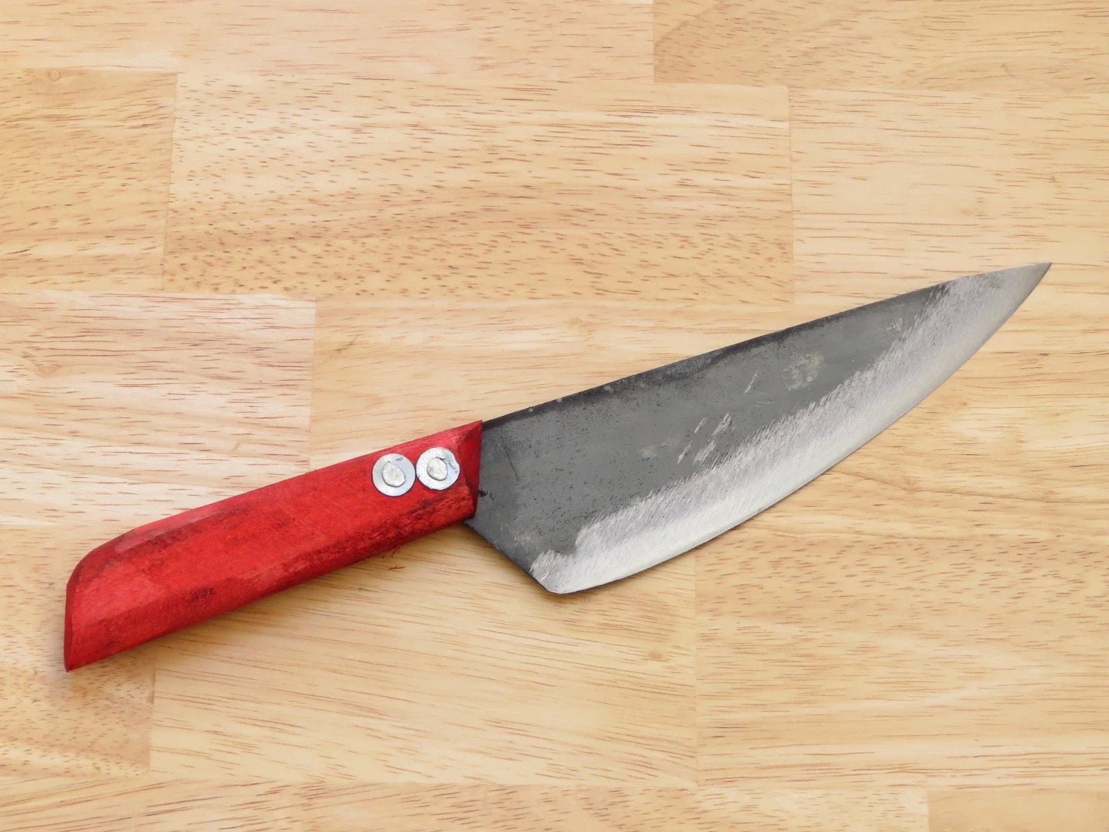 Crude - Asian Carbon Steel Boning Chef Kitchen Knife, Sharp, 6 Inch, Hand Made