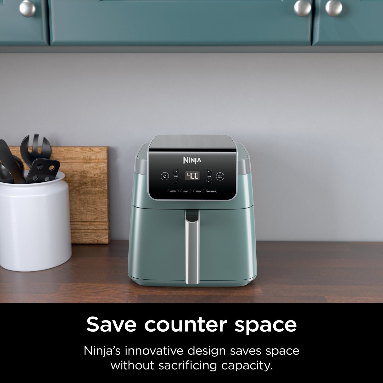 Ninja 4-in-1 Pro XL 6.5 Qt Air Fryer w/ Air Crisp Technology, Nonstick Basket & Crisper Plate, AF180 Sage