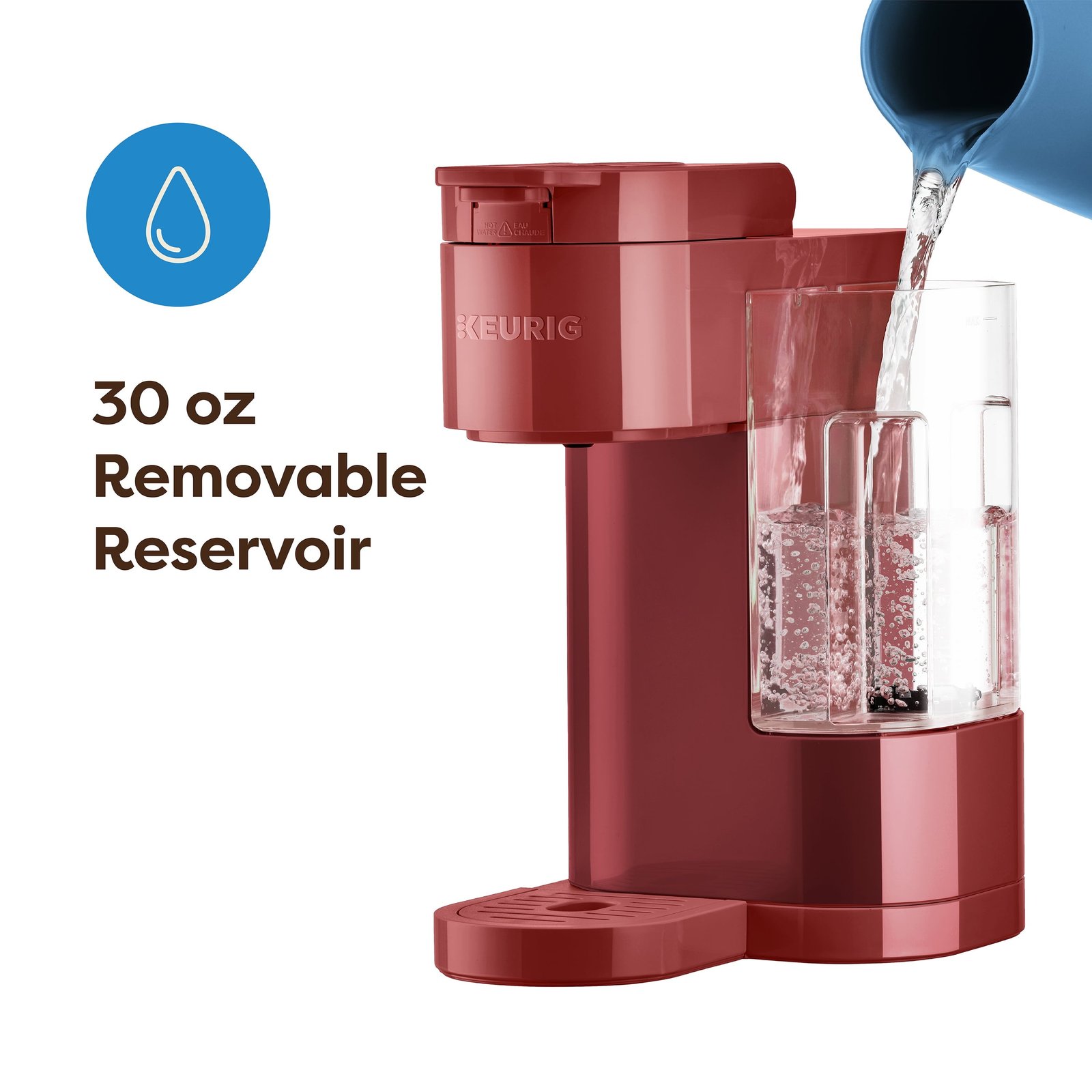 Keurig K-Express Essentials Red Single-Serve K-Cup Pod Coffee Maker