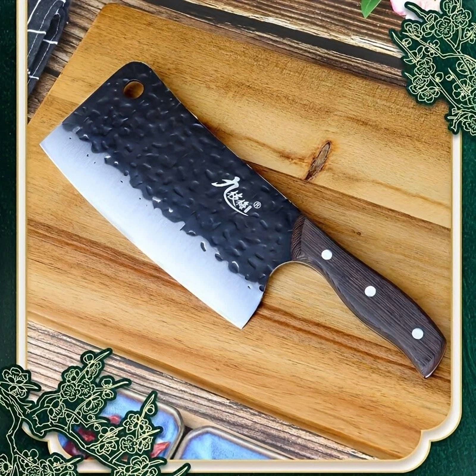 Heavy Duty Meat Bone Cleaver Knife Effortless Meat & Bone Cutting For Kitchen