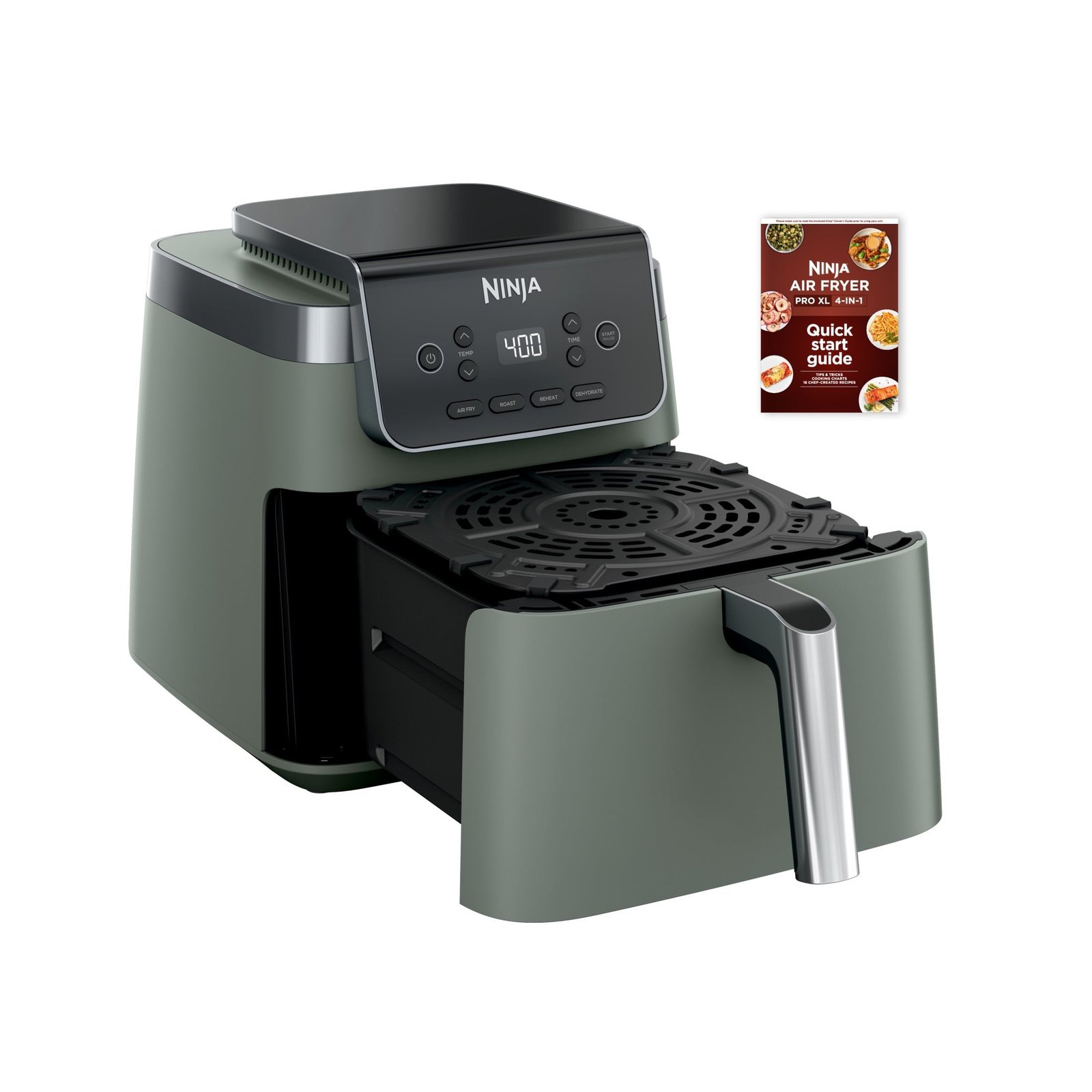 Ninja 4-in-1 Pro XL 6.5 Qt Air Fryer w/ Air Crisp Technology, Nonstick Basket & Crisper Plate, AF180 Sage