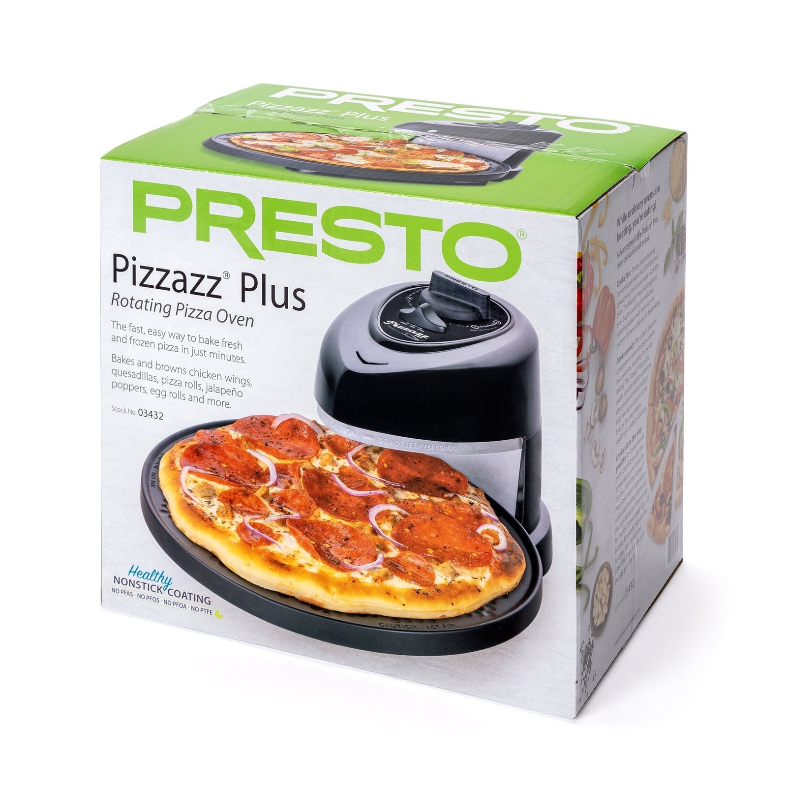 Presto Pizzazz Plus Rotating Pizza Oven, 03432 Black