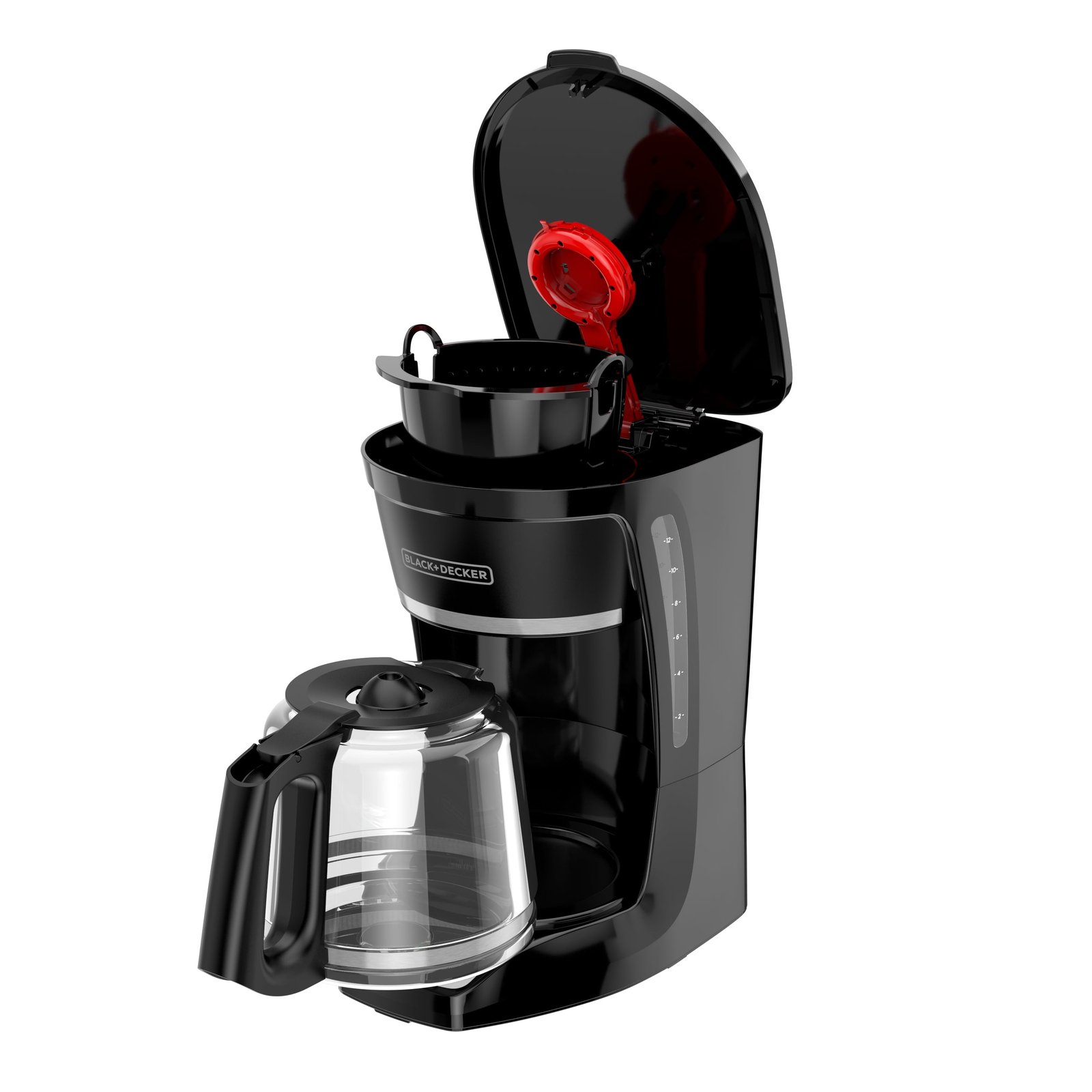BLACK+DECKER 12-Cup Programmable Drip Coffee Maker with Custom Brew Strength, Black