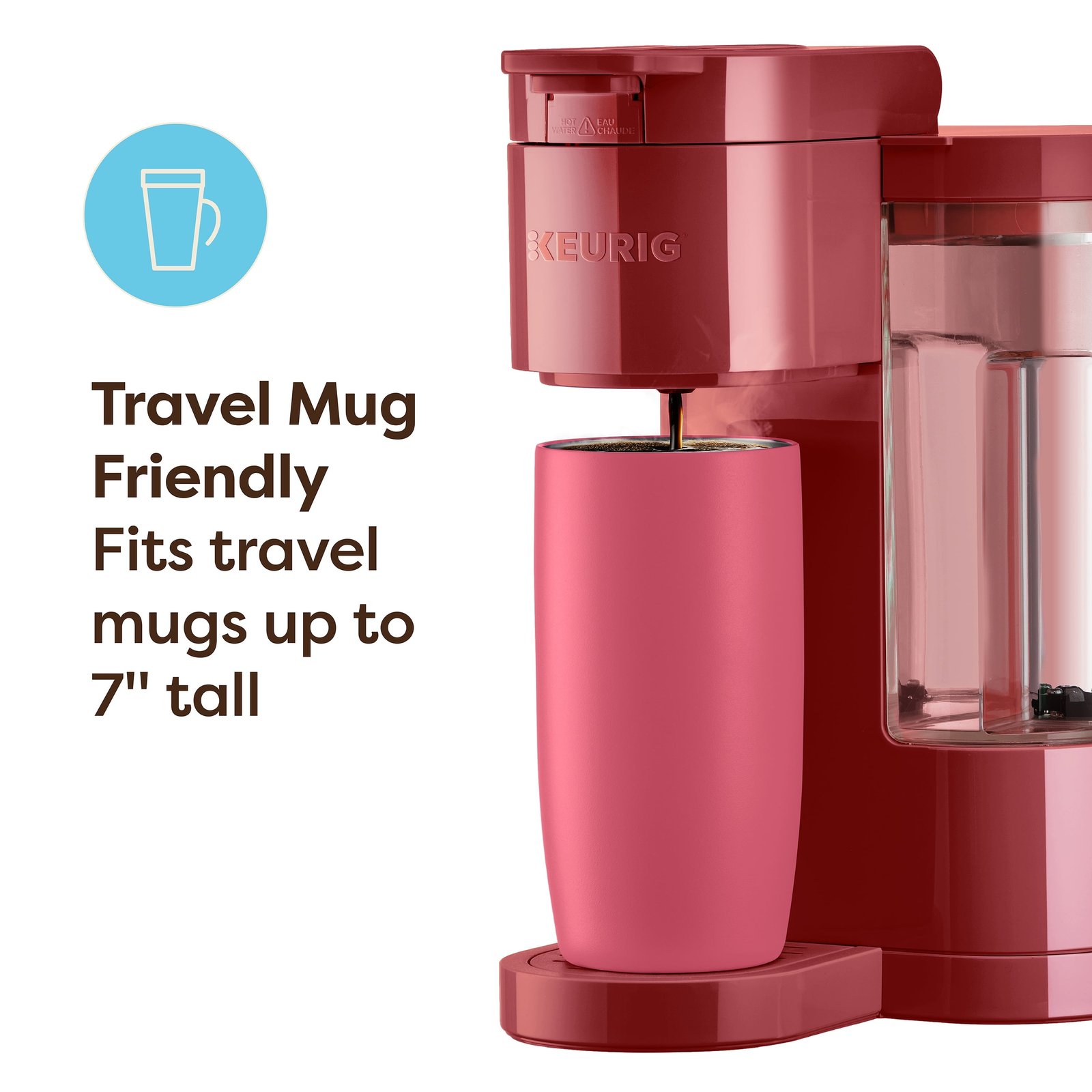 Keurig K-Express Essentials Red Single-Serve K-Cup Pod Coffee Maker