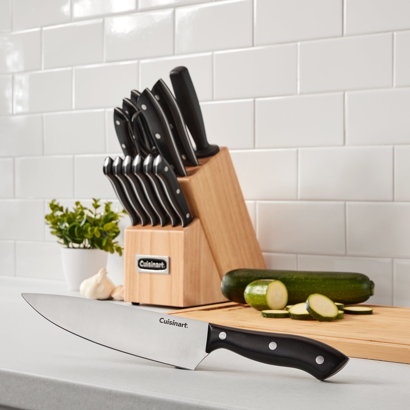 Cuisinart Classic Triple Rivet Stainless Steel 15 Piece Knife Block Set