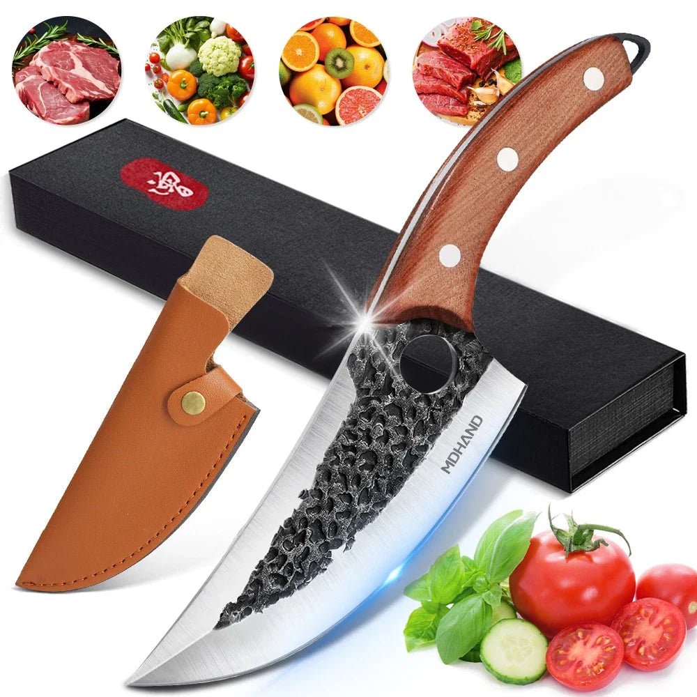 Japan Kitchen Chef Knife Viking Knives With Sheath Forged Butcher Meat Cleaver