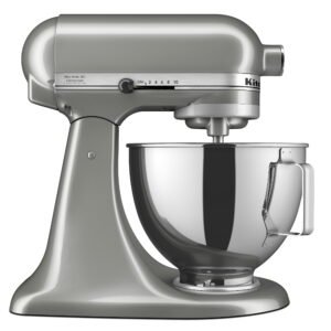 KitchenAid Deluxe Series 4.5 Quart Tilt-Head Stand Mixer with Stainless Bowl, Contour Silver, KSM97CU