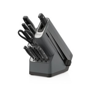 Ninja Foodi NeverDull 10-Piece Essential Knife System with Sharpener, Stainless Steel, K12010 Black/Gray