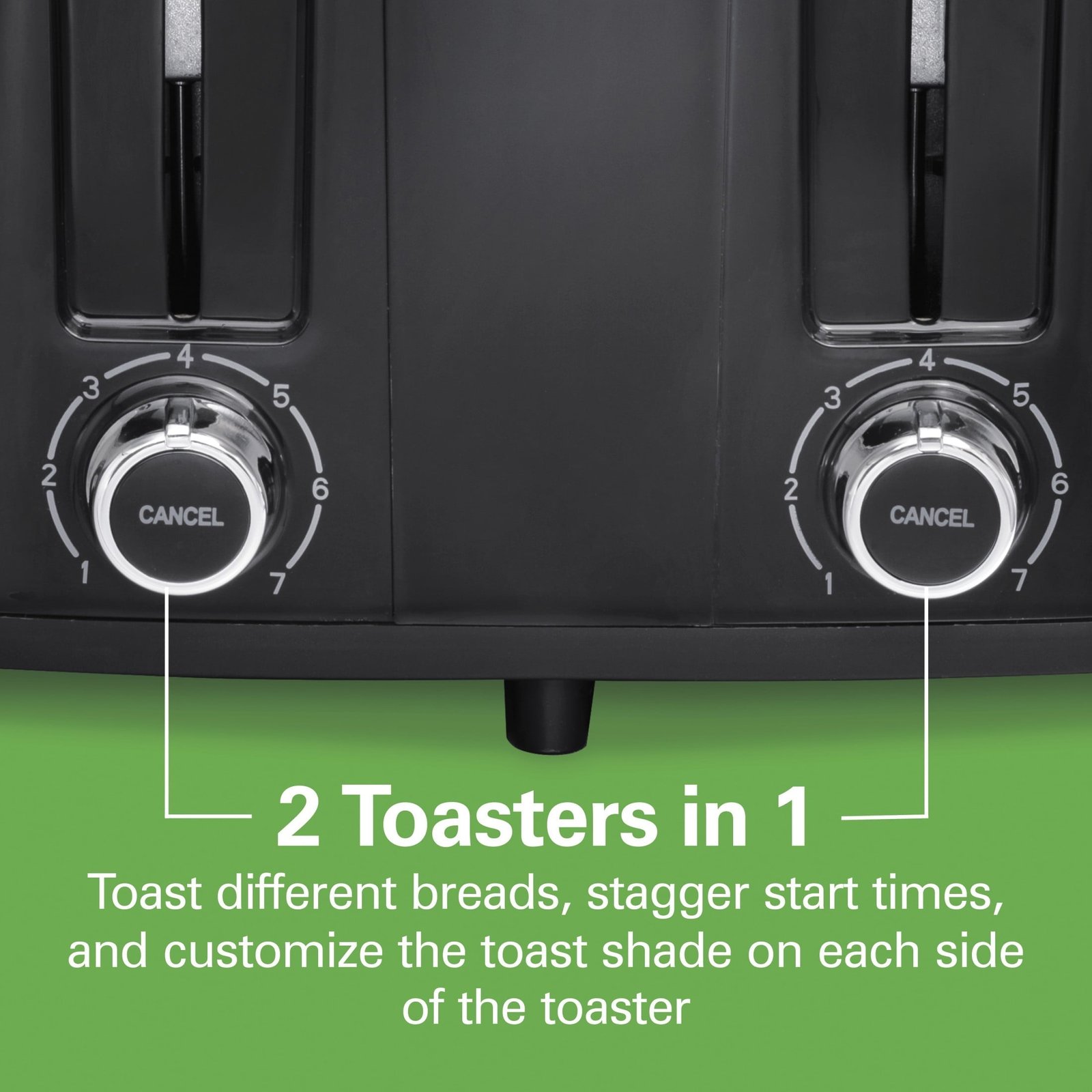 Hamilton Beach 4-Slice Toaster with Extra-Wide Slots, Toast Boost, and Removable Crumb Tray, Black
