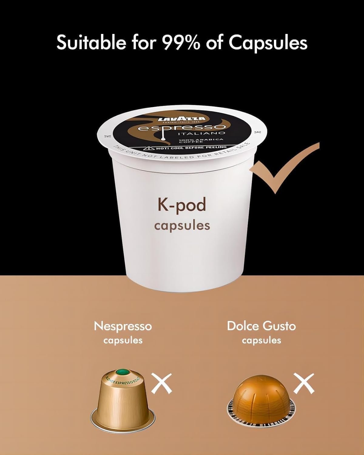 SIFENE 3 in 1 Single Serve Coffee Maker: Coffee Machine Compatible with K Cup Capsules & Grounds, Instant Coffee Pot, Tea Maker Brewer - Removable 50 Oz Water Reservoir, 120V 1150W, Black