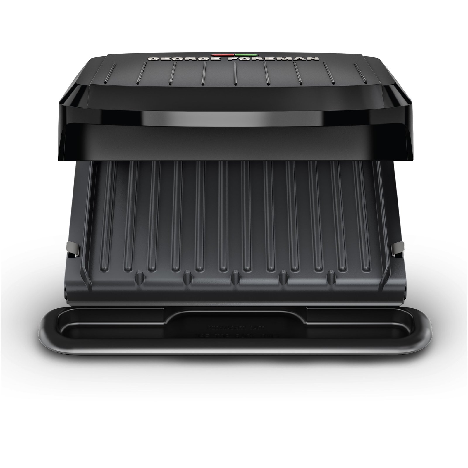 George Foreman 4-Serving Non-Stick Removable Dishwasher Safe Plates, Grill and Panini Maker, Durable Easy-to-Clean Plastic Housing