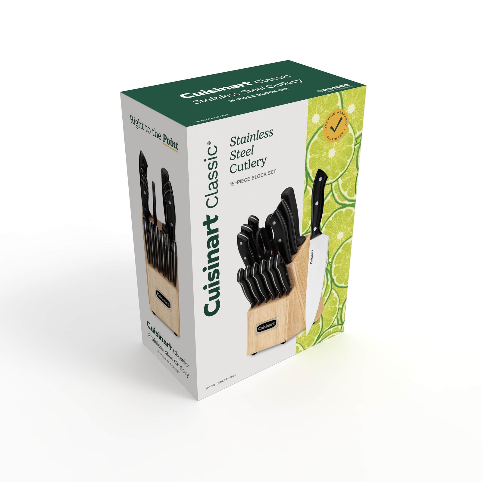 Cuisinart Classic Triple Rivet Stainless Steel 15 Piece Knife Block Set