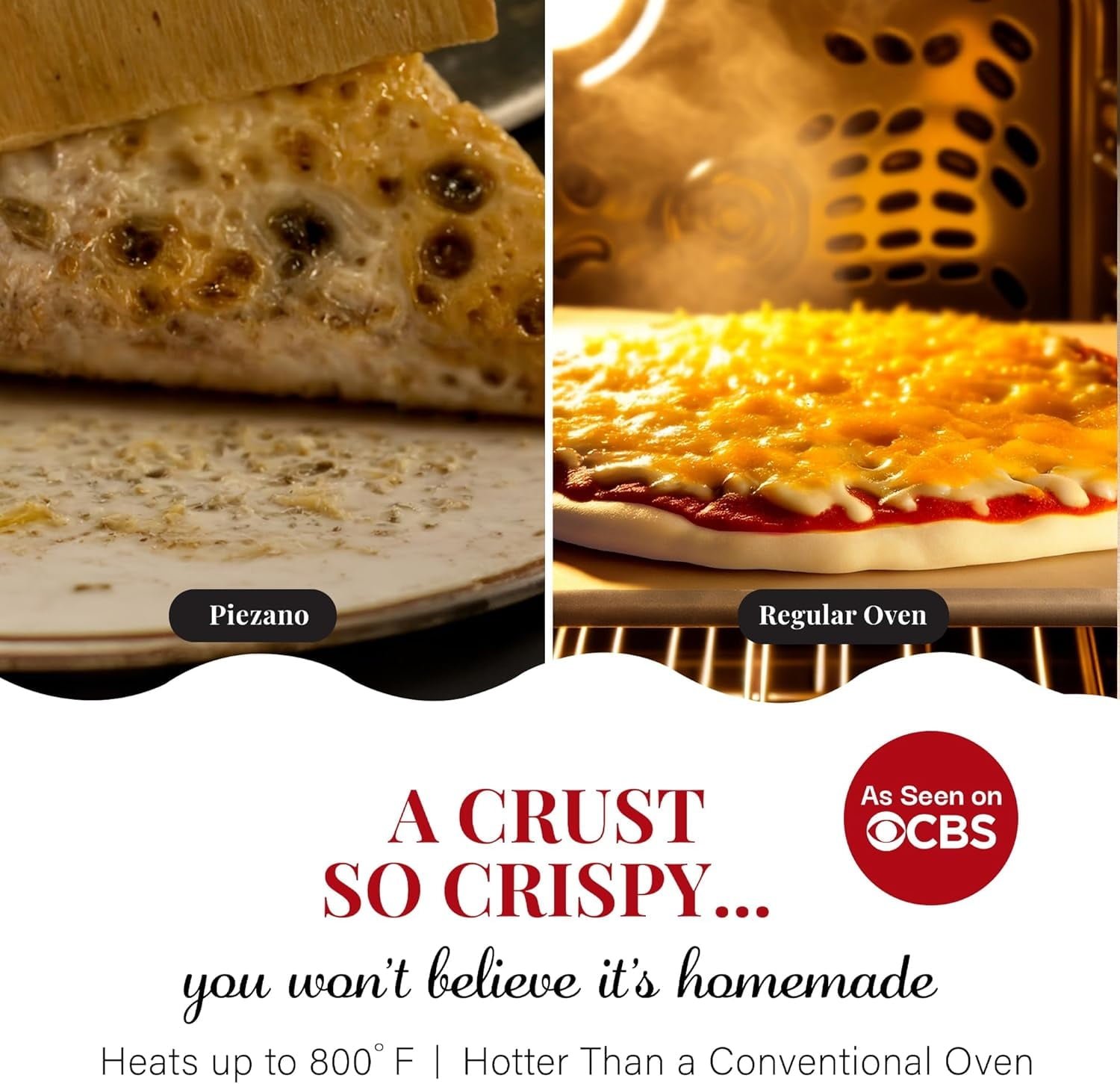 Piezano Pizza Oven Exclusive Bundle with Pizza Cutter + Dough Roller by Granitestone, Electric Indoor Portable, 12 Inch Indoor Pizza Oven Countertop Heats up to 800˚F As Seen on TV Products