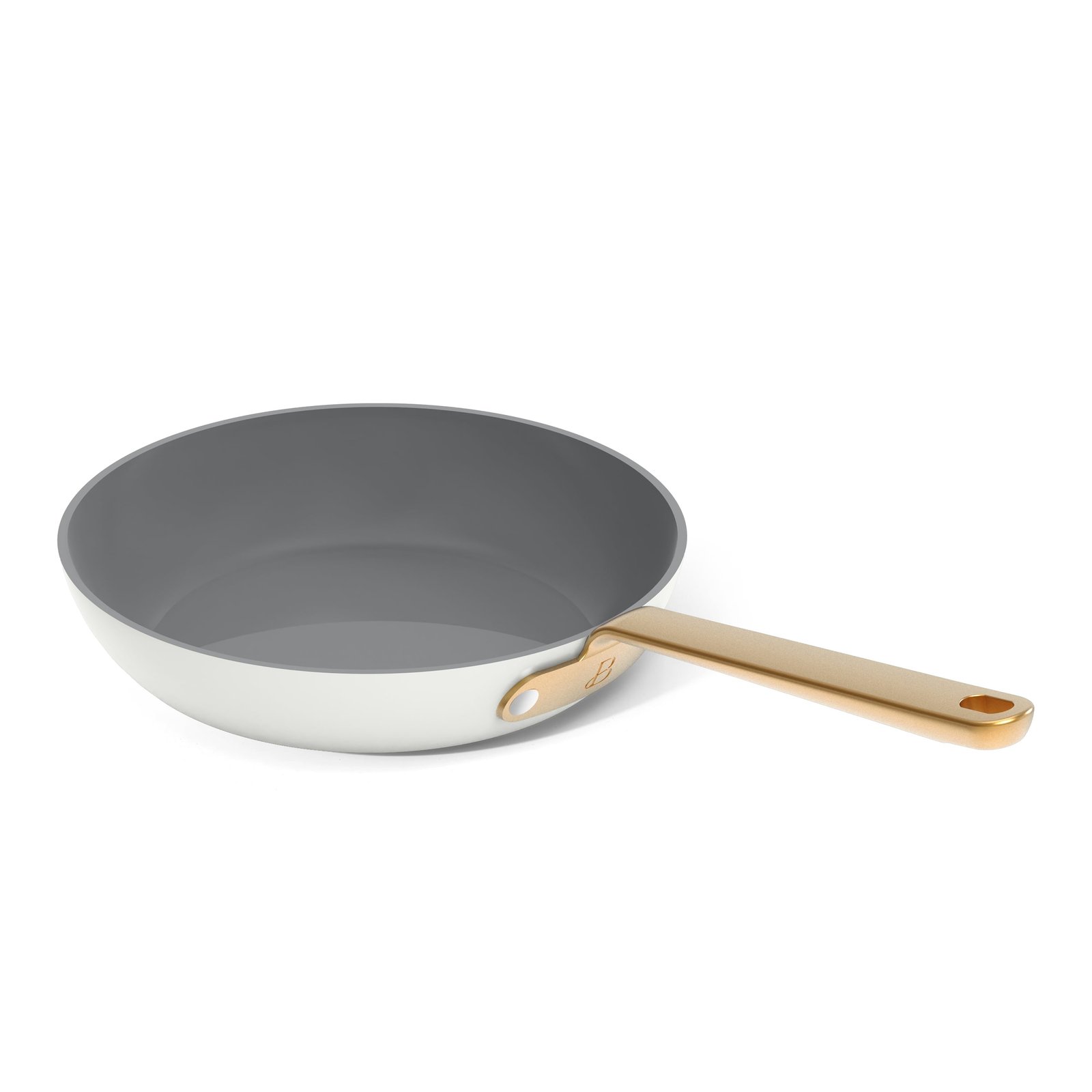 Beautiful 12-Piece Ceramic Nonstick Cookware Set, Pots and Pans with Strainer Lids, White Icing by Drew Barrymore