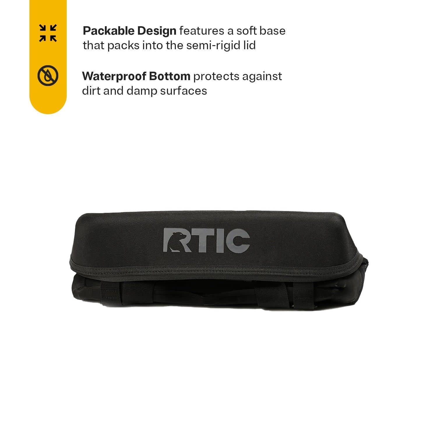 RTIC 28 Can Everyday Soft Cooler, 27 qt Collapsible with Bottle Opener, Black