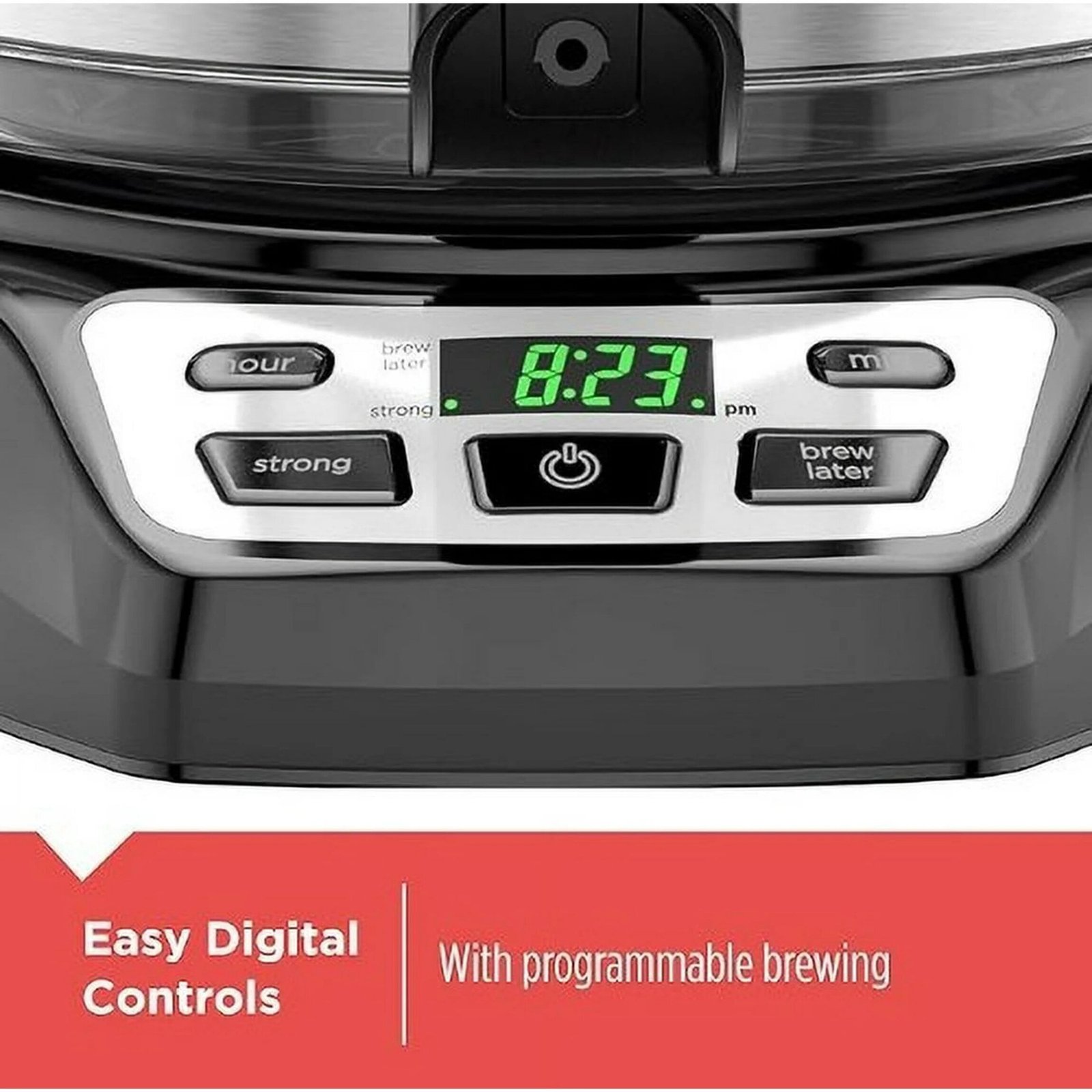 BLACK+DECKER 12-Cup Programmable Drip Coffee Maker with Custom Brew Strength, Black