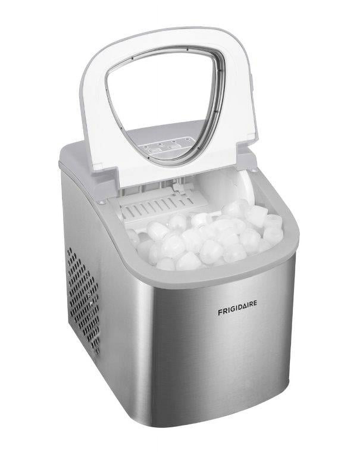Frigidaire 26 lbs. Ice Maker, Bullet-Shaped Ice, Stainless Steel
