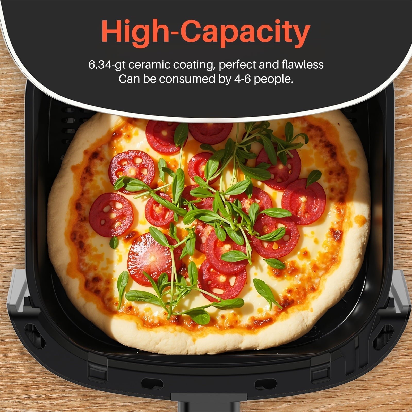 Atilioo 6QT Air Fryer - 12-in-1 Multifunctional Touchscreen Cooker, Crisps, Roasts, Bakes & Reheats with 95% Less Oil, Quick & Easy Meals, Large Capacity Electric Oven, Black