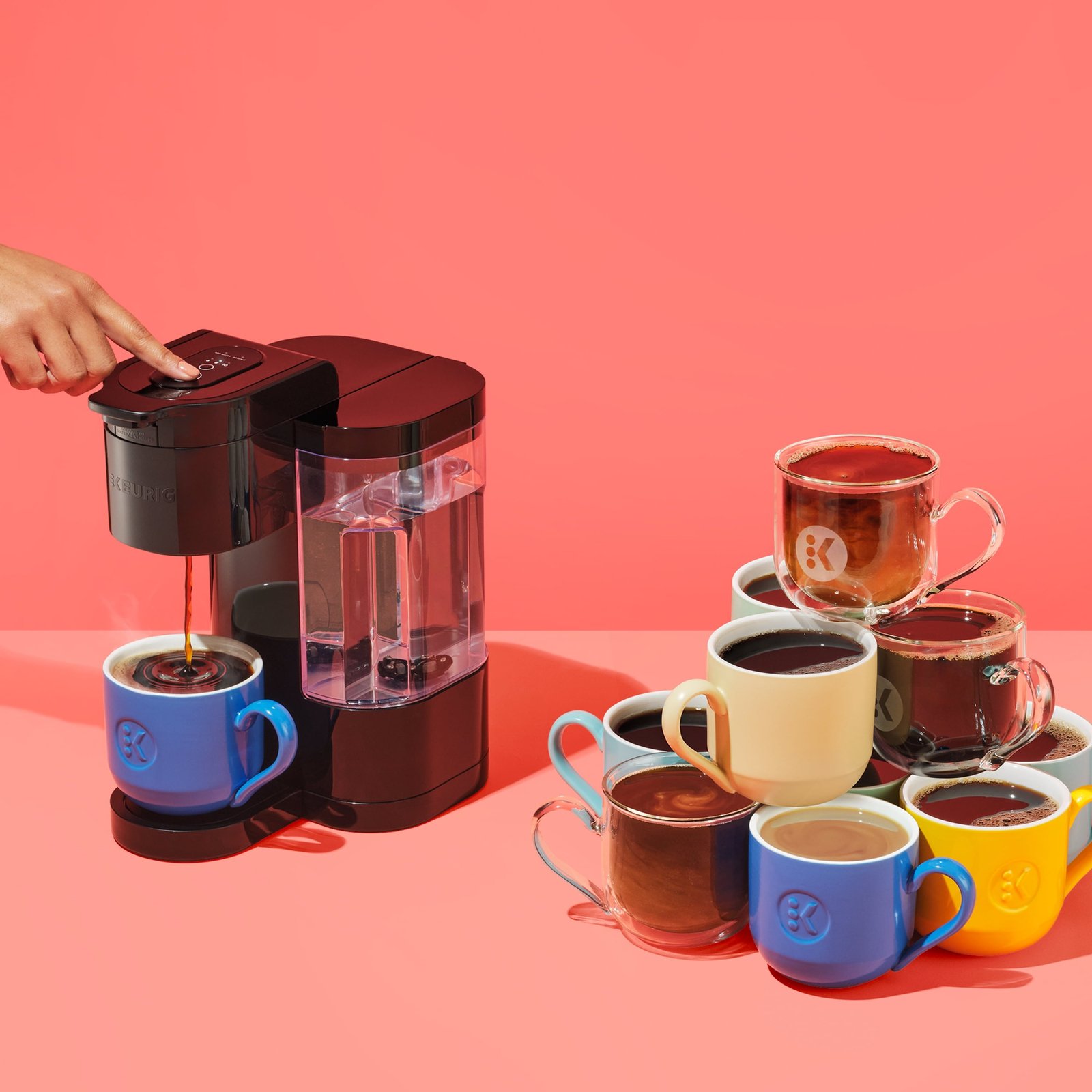 Keurig K-Express Essentials Red Single-Serve K-Cup Pod Coffee Maker