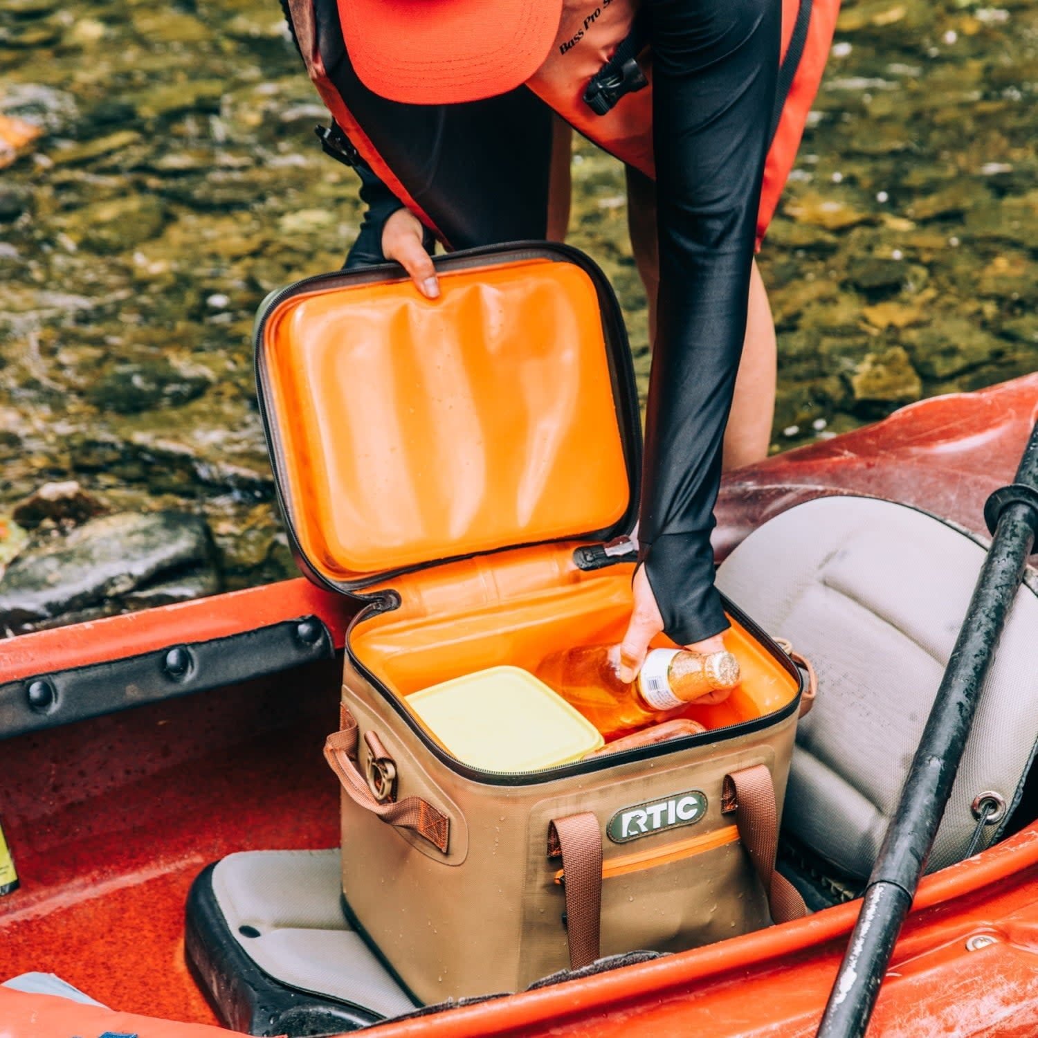 RTIC 12 Can Ultra-Tough Soft Cooler, 10 Qt, Leakproof, Waterproof Zipper, Black