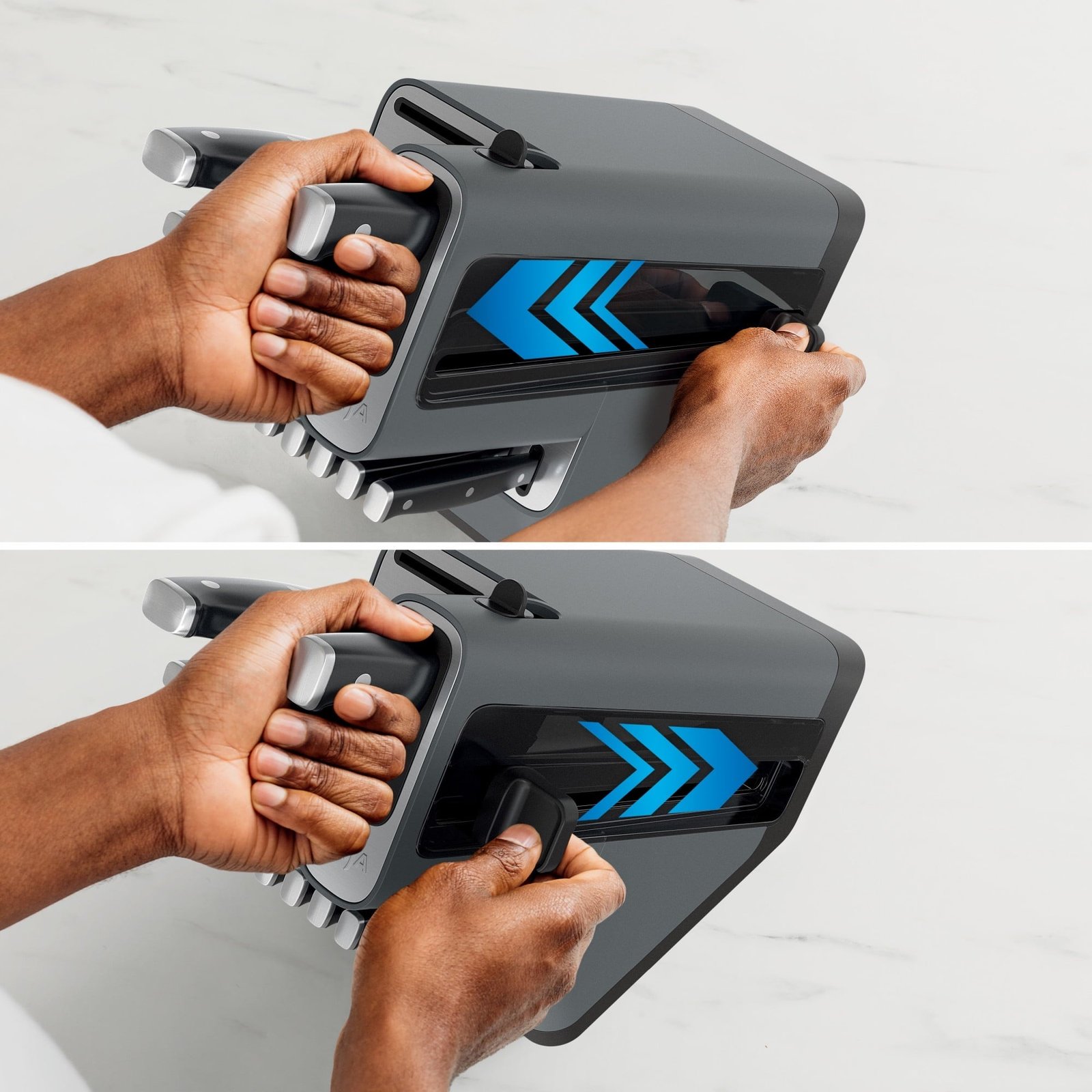 Ninja Foodi NeverDull 10-Piece Essential Knife System with Sharpener, Stainless Steel, K12010 Black/Gray