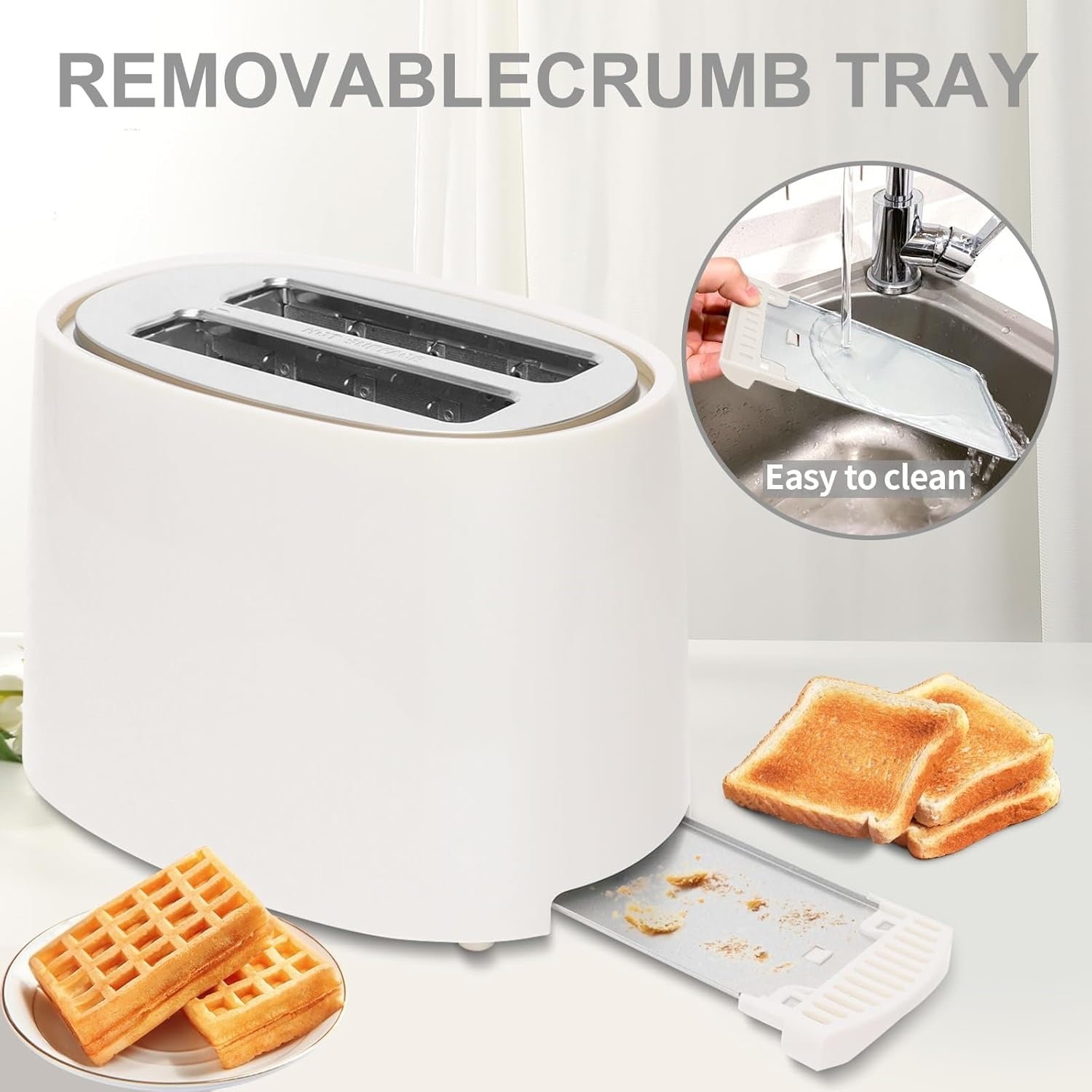 SEEDEEM Toaster 2 Slice, Extra Wide Slot Toaster, 7 Shade Settings, Bread Toaster with Cancel, Defrost, Reheat Function, Extra Wide Slots for Waffle or Bagel, Removable Crumb Tray, 750W, Retro Red