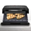 George Foreman 4-Serving Non-Stick Removable Dishwasher Safe Plates, Grill and Panini Maker, Durable Easy-to-Clean Plastic Housing